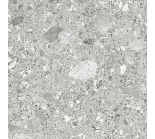 Керамогранит Alma Ceramica GFU6060HOL70R Holly 60x60 серый глазурованный матовый под камень / терраццо