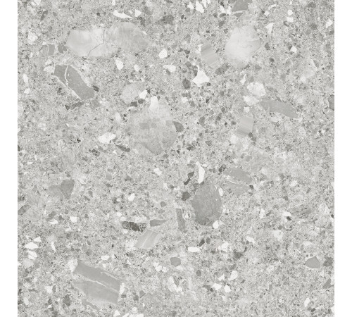 Керамогранит Alma Ceramica GFU6060HOL70R Holly 60x60 серый глазурованный матовый под камень / терраццо