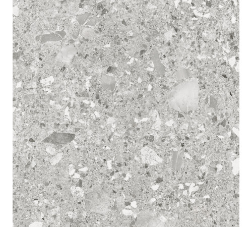 Керамогранит Alma Ceramica GFU6060HOL70R Holly 60x60 серый глазурованный матовый под камень / терраццо