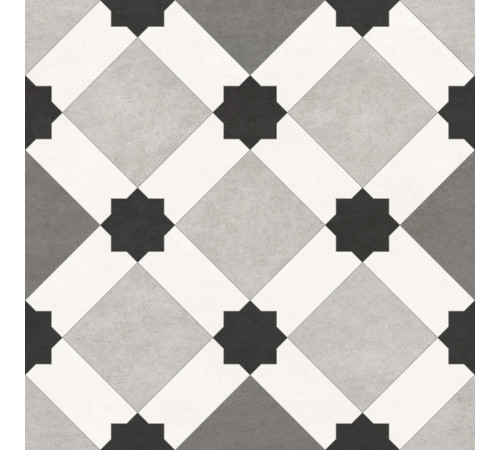 Керамогранит New Trend GP2020DNN05 Design Art Emilio 20x20 микс матовый с орнаментом