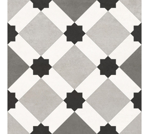 Керамогранит New Trend GP2020DNN05 Design Art Emilio 20x20 микс матовый с орнаментом