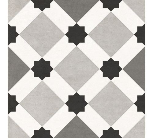 Керамогранит New Trend GP2020DNN05 Design Art Emilio 20x20 микс матовый с орнаментом