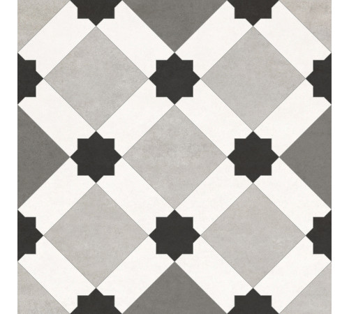 Керамогранит New Trend GP2020DNN05 Design Art Emilio 20x20 микс матовый с орнаментом