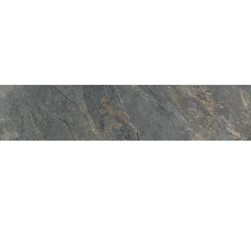 Керамогранит Delacora GP2090SNN25L Santorini Graphite 20x90 графит лаппатированный / рельефный под камень