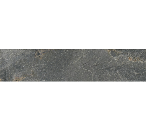 Керамогранит Delacora GP2090SNN25L Santorini Graphite 20x90 графит лаппатированный / рельефный под камень