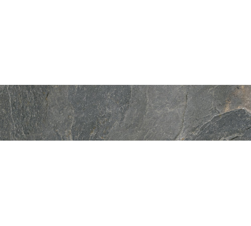 Керамогранит Delacora GP2090SNN25L Santorini Graphite 20x90 графит лаппатированный / рельефный под камень