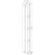 Полка Aquanet Магнум 15x130 черная матовая, вертикальная
