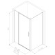Душевой уголок Allen Brau Priority 120x80 3.31008.BA + 3.31014.BA серебро браш