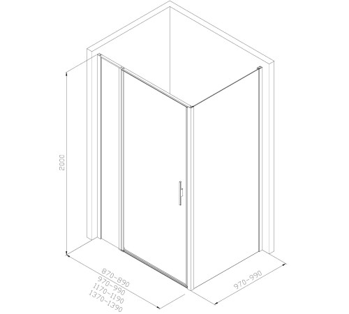 Душевой уголок Allen Brau Priority 120x100 3.31033.BBA + 3.31048.BBA черный браш