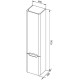 Пенал Aquanet София 35 L белый глянец