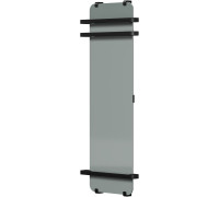 Полотенцесушитель электрический Allen Brau Infinity 140x44 с зеркалом, рейлингом 2.0 и креплением, черный матовый