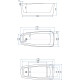Акриловая ванна Aquanet Family Trend 170x78 90778-MW-MB