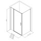Душевой уголок Allen Brau Priority 160x80 3.31037.00 + 3.31040.00 хром