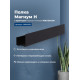 Полка Aquanet Магнум Н 50x12 черная матовая, с крючками