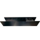 Полка Aquanet Магнум Н 50x12 черная матовая, с крючками
