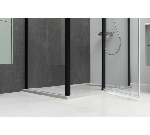 Душевой уголок Allen Brau Priority 100x90 3.31030.BBA + 3.31045.BBA черный браш