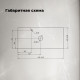Столешница Aquanet Flat 100 мрамор, с отв. слева