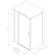 Душевой уголок Allen Brau Priority 90x100 3.31002.BA + 3.31020.BA серебро браш