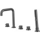 Смеситель на борт ванны Allen Brau Priority 5.31007-MG (с внутренней частью) графит браш